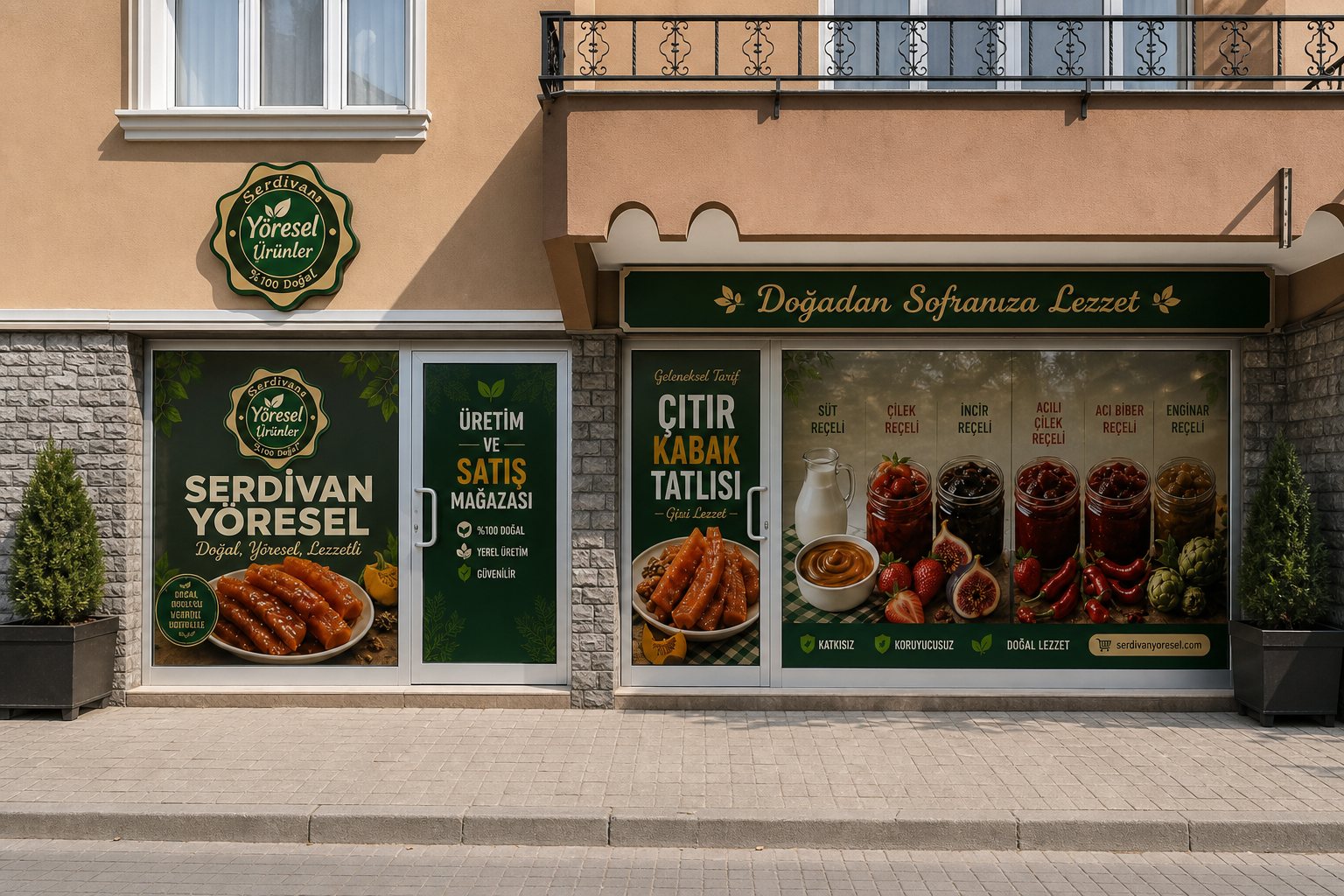 Serdivan Yöresel mağaza vitrini